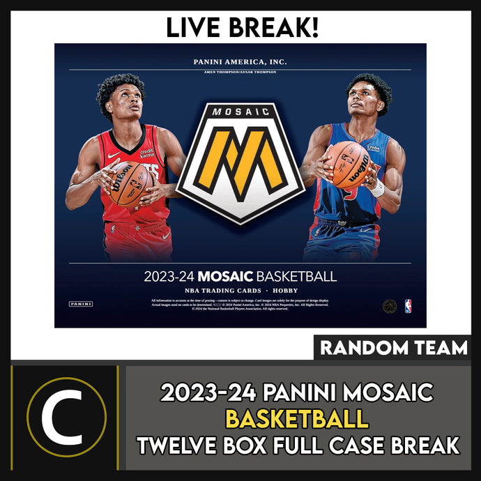 2023-24 PANINI MOSAIC BASKETBALL 12 BOX (FULL CASE) BREAK #B3110 - RANDOM TEAMS