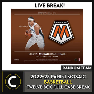 2022-23 PANINI MOSAIC BASKETBALL 6 BOX (HALF CASE) BREAK #B3010 - RANDOM TEAMS