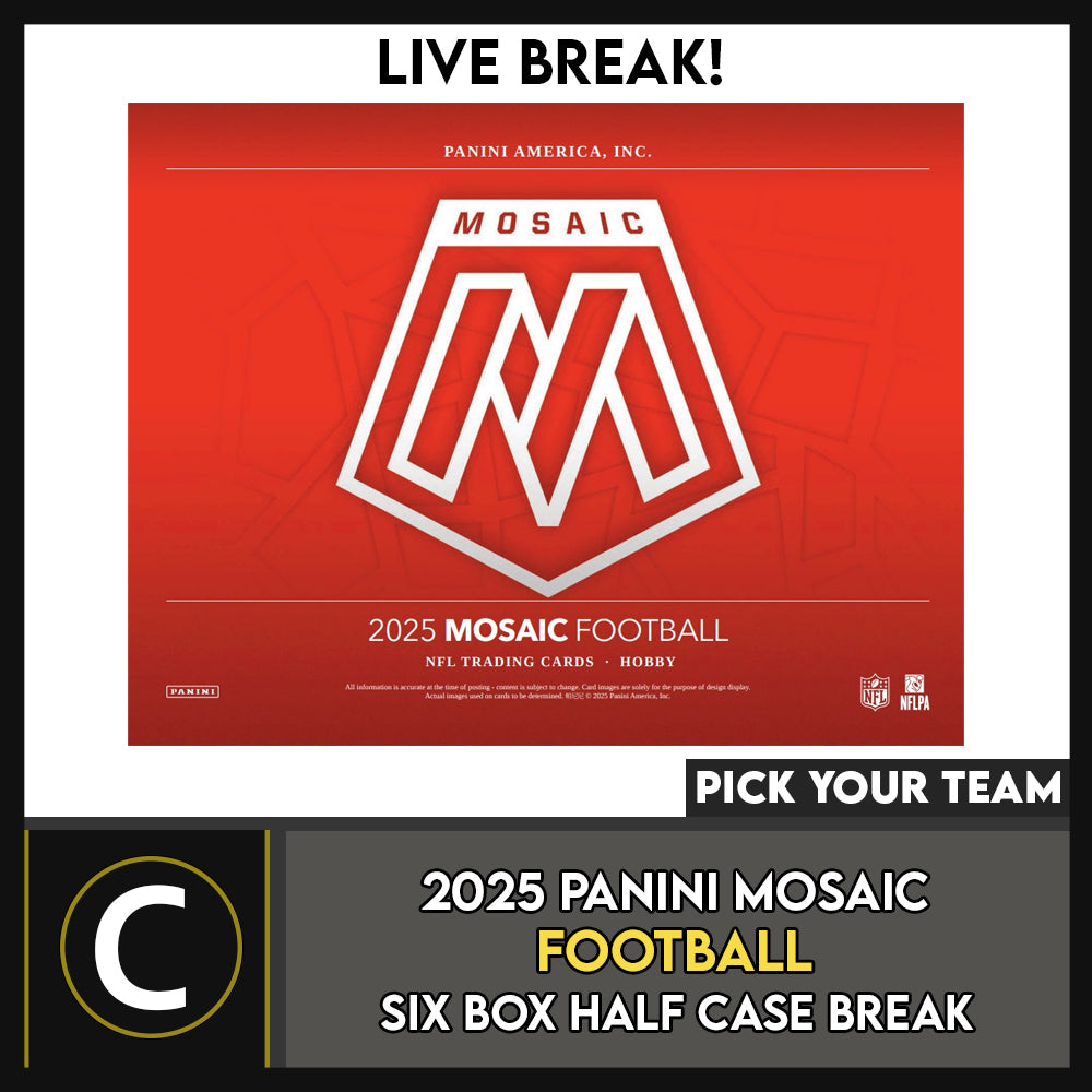2025 PANINI MOSAIC FOOTBALL 6 BOX (HALF CASE) BREAK #F3347 - PICK YOUR ...