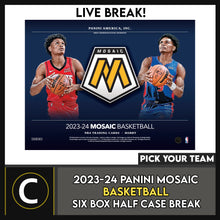 Load image into Gallery viewer, 2023-24 PANINI MOSAIC BASKETBALL 6 BOX (HALF CASE) BREAK #B3108 - PICK YOUR TEAM