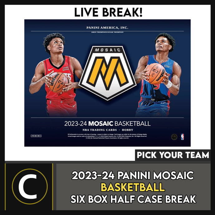 2023-24 PANINI MOSAIC BASKETBALL 6 BOX (HALF CASE) BREAK #B3108 - PICK YOUR TEAM