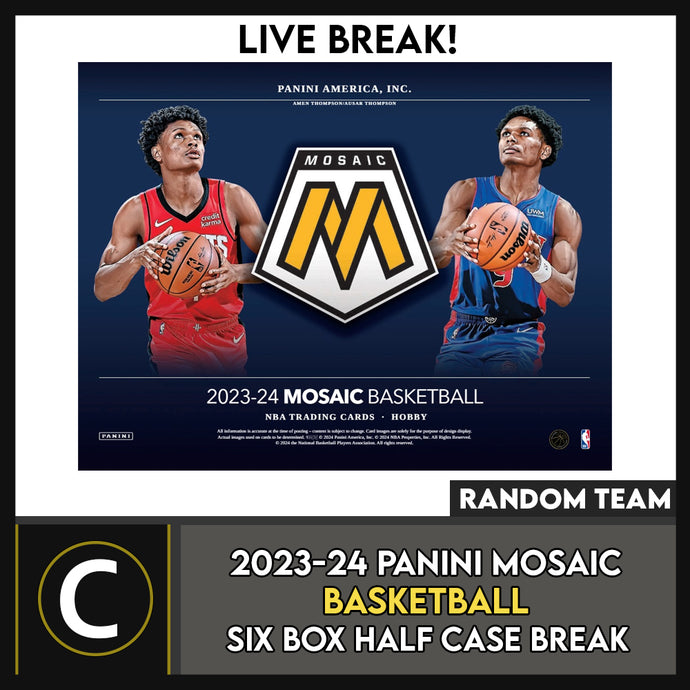 2023-24 PANINI MOSAIC BASKETBALL 6 BOX (HALF CASE) BREAK #B3111 - RANDOM TEAMS