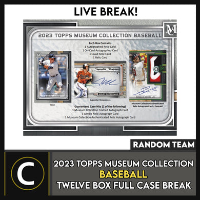 2023 TOPPS MUSEUM COLLECTION BASEBALL 12 BOX (FULL CASE) BREAK #A3080 - RANDOM TEAMS