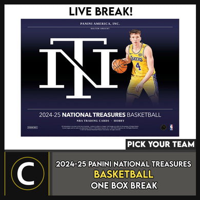 2024-25 PANINI NATIONAL TREASURES BASKETBALL 1 BOX BREAK #B3233 - PICK YOUR TEAM