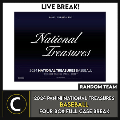 2024 PANINI NATIONAL TREASURES BASEBALL 4 BOX (FULL CASE) BREAK #A3310 - RANDOM TEAMS