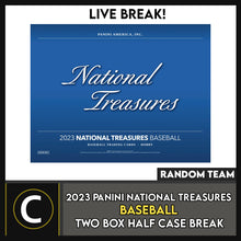 Load image into Gallery viewer, 2023 PANINI NATIONAL TREASURES BASEBALL 2 BOX (HALF CASE) BREAK #A3109 - RANDOM TEAMS