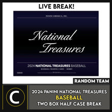 Load image into Gallery viewer, 2024 PANINI NATIONAL TREASURES BASEBALL 2 BOX (HALF CASE) BREAK #A3311 - RANDOM TEAMS