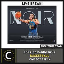 Load image into Gallery viewer, 2024-25 PANINI NOIR BASKETBALL 1 BOX BREAK #B3227 - PICK YOUR TEAM