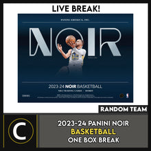 Load image into Gallery viewer, 2023-24 PANINI NOIR BASKETBALL 1 BOX BREAK #B3146 - RANDOM TEAMS