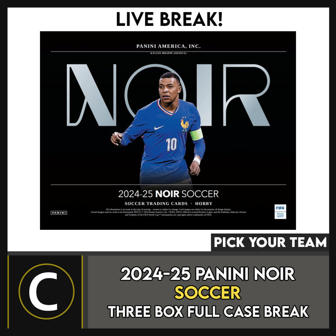 2024/25 PANINI NOIR SOCCER 3 BOX (FULL CASE) BREAK #S3106 - PICK YOUR TEAM
