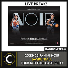 Load image into Gallery viewer, 2022-23 PANINI NOIR BASKETBALL 2 BOX (HALF CASE) BREAK #B3018 - RANDOM TEAMS
