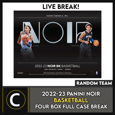 2022-23 PANINI NOIR BASKETBALL 2 BOX (HALF CASE) BREAK #B3018 - RANDOM TEAMS