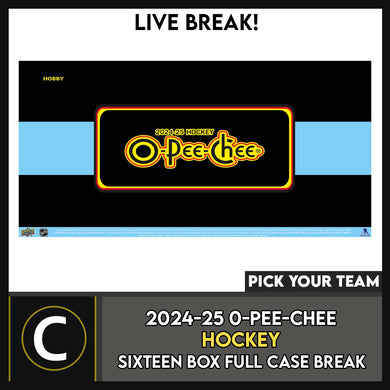 2024-25 O-PEE-CHEE HOCKEY 16 BOX (FULL CASE) BREAK #H3458 - PICK YOUR TEAM