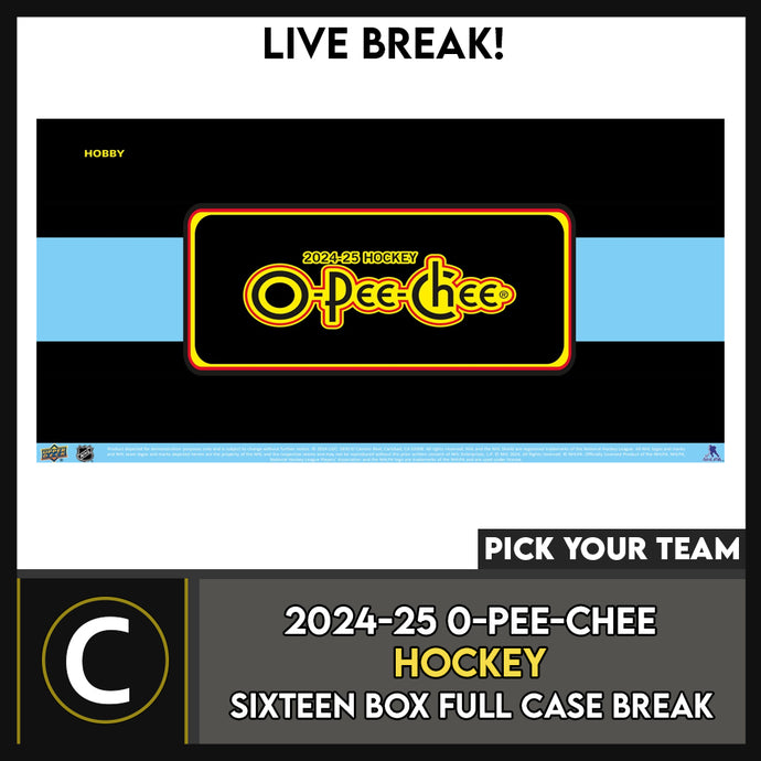2024-25 O-PEE-CHEE HOCKEY 16 BOX (FULL CASE) BREAK #H3458 - PICK YOUR TEAM