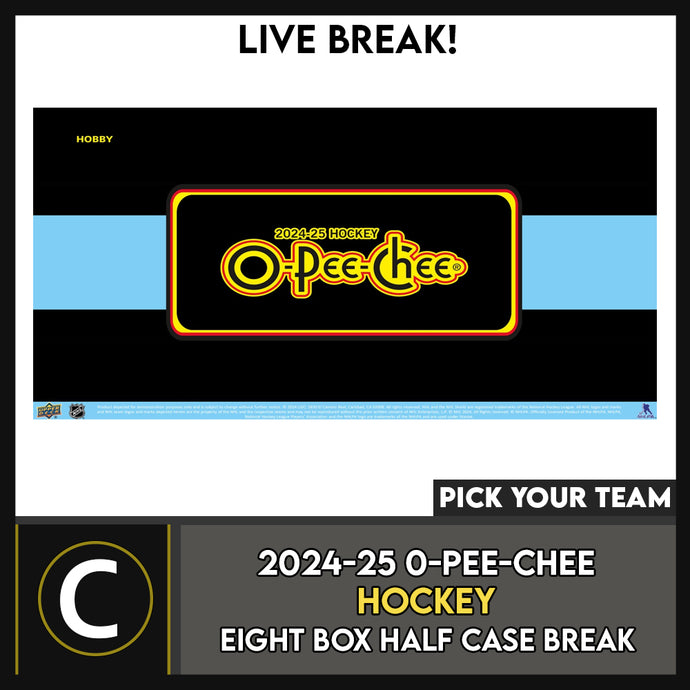 2024-25 O-PEE-CHEE HOCKEY 8 BOX (HALF CASE) BREAK #H3459 - PICK YOUR TEAM