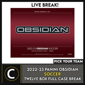 2022/23 PANINI OBSIDIAN SOCCER 12 BOX (FULL CASE) BREAK #S2002 - PICK YOUR TEAM
