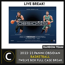 Load image into Gallery viewer, 2022-23 PANINI OBSIDIAN BASKETBALL 12 BOX (FULL CASE) BREAK #B991 - RANDOM TEAMS