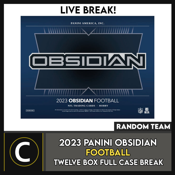 2023 PANINI OBSIDIAN FOOTBALL 12 BOX (FULL CASE) BREAK #F3098 - RANDOM TEAMS