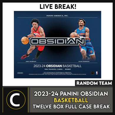 2023-24 PANINI OBSIDIAN BASKETBALL 12 BOX (FULL CASE) BREAK #B3095 - RANDOM TEAMS
