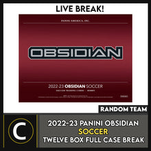 Load image into Gallery viewer, 2022/23 PANINI OBSIDIAN SOCCER 6 BOX (HALF CASE) BREAK #S2006 - RANDOM TEAMS