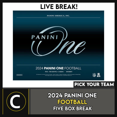 2024 PANINI ONE FOOTBALL 5 BOX BREAK #F3320 - PICK YOUR TEAM