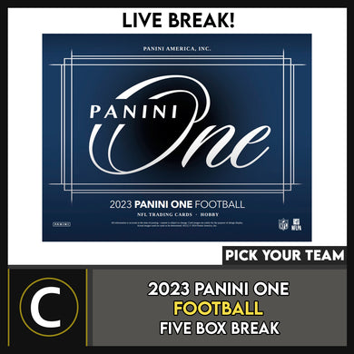 2023 PANINI ONE FOOTBALL 5 BOX BREAK #F3135 - PICK YOUR TEAM