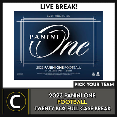 2023 PANINI ONE FOOTBALL 20 BOX (FULL CASE) BREAK #F3133 - PICK YOUR TEAM