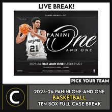 Load image into Gallery viewer, 2023-24 PANINI ONE &amp; ONE BASKETBALL 10 BOX (FULL CASE) BREAK #B3156 - PICK YOUR TEAM