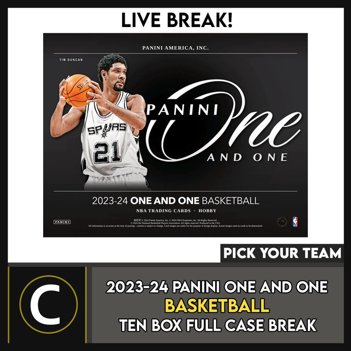 2023-24 PANINI ONE & ONE BASKETBALL 10 BOX (FULL CASE) BREAK #B3156 - PICK YOUR TEAM