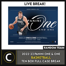 Load image into Gallery viewer, 2022-23 PANINI ONE &amp; ONE BASKETBALL 5 BOX (HALF CASE) BREAK #B3039 - RANDOM TEAMS