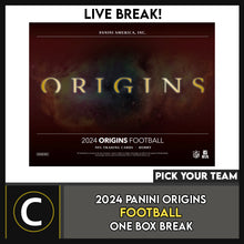 Load image into Gallery viewer, 2024 PANINI ORIGINS FOOTBALL 1 BOX BREAK #F3183 - PICK YOUR TEAM