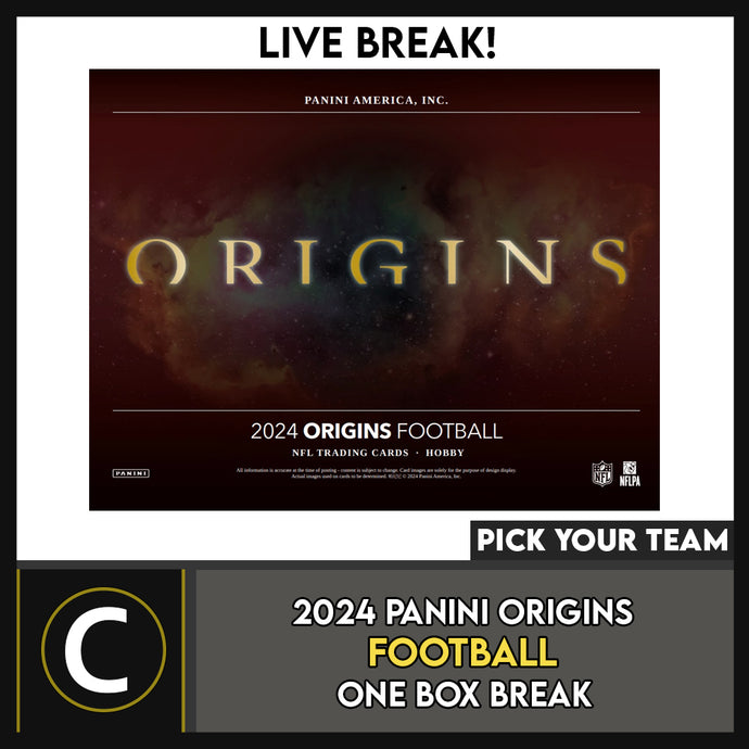 2024 PANINI ORIGINS FOOTBALL 1 BOX BREAK #F3183 - PICK YOUR TEAM