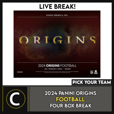 2024 PANINI ORIGINS FOOTBALL 4 BOX BREAK #F3182 - PICK YOUR TEAM