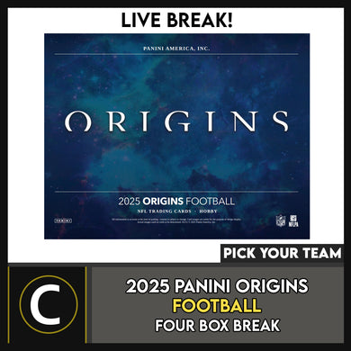 2025 PANINI ORIGINS FOOTBALL 4 BOX BREAK #F3326 - PICK YOUR TEAM