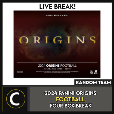 2024 PANINI ORIGINS FOOTBALL 4 BOX BREAK #F3185 - RANDOM TEAMS