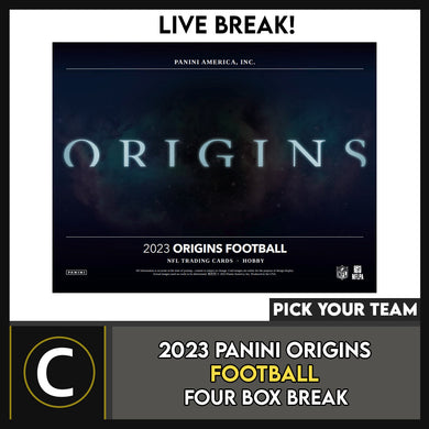 2023 PANINI ORIGINS FOOTBALL 4 BOX BREAK #F3071 - PICK YOUR TEAM