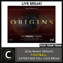 Load image into Gallery viewer, 2024 PANINI ORIGINS FOOTBALL 16 BOX (FULL CASE) BREAK #F3181 - PICK YOUR TEAM