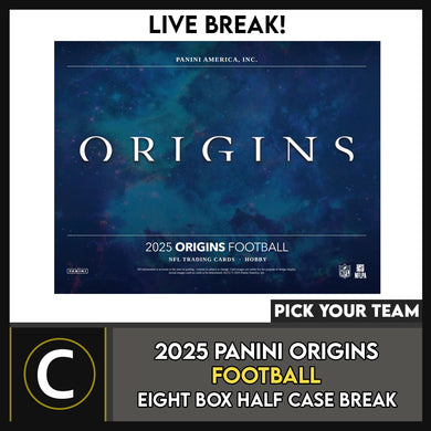 2025 PANINI ORIGINS FOOTBALL 8 BOX (HALF CASE) BREAK #F3325 - PICK YOUR TEAM
