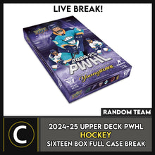 Load image into Gallery viewer, 2024-25 UPPER DECK PWHL HOCKEY 16 BOX (FULL CASE) BREAK #H3615 - RANDOM TEAM