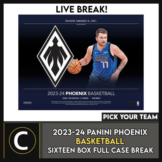 2023-24 PANINI PHOENIX BASKETBALL 16 BOX (FULL CASE) BREAK #B3129 - PICK YOUR TEAM