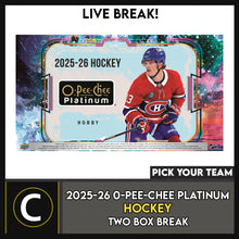 Load image into Gallery viewer, 2025-26 OPC PLATINUM HOCKEY 2 BOX BREAK #H3764 - PICK YOUR TEAM