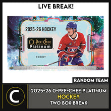Load image into Gallery viewer, 2025-26 OPC PLATINUM HOCKEY 2 BOX BREAK #H3769 - RANDOM TEAMS
