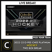 Load image into Gallery viewer, 2022-23 O-PEE-CHEE PLATINUM HOCKEY 2 BOX BREAK #H3059 - PICK YOUR TEAM