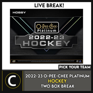 2022-23 O-PEE-CHEE PLATINUM HOCKEY 2 BOX BREAK #H3059 - PICK YOUR TEAM