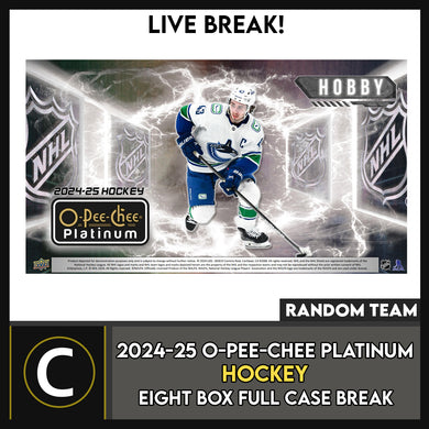 2024-25 O-PEE-CHEE PLATINUM HOCKEY 8 BOX (FULL CASE) BREAK #H3578 - RANDOM TEAM