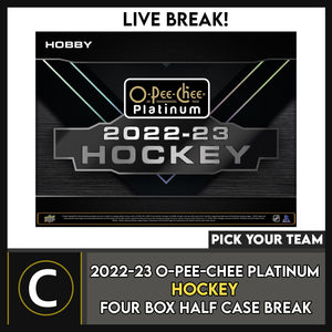 2022-23 O-PEE-CHEE PLATINUM HOCKEY 4 BOX (HALF CASE) BREAK #H3058 - PICK YOUR TEAM