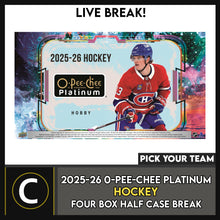 Load image into Gallery viewer, 2025-26 OPC PLATINUM HOCKEY 4 BOX (HALF CASE) BREAK #H3763 - PICK YOUR TEAM