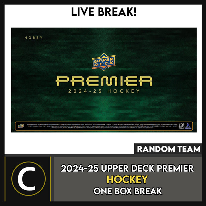 2024-25 UPPER DECK PREMIER HOCKEY 1 BOX BREAK #H3636 - RANDOM TEAM