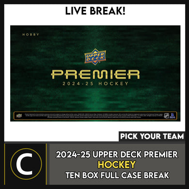 2024-25 UPPER DECK PREMIER HOCKEY 10 BOX (FULL CASE) BREAK #H3632 - PICK YOUR TEAM