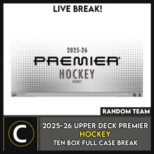 Load image into Gallery viewer, 2025-26 UPPER DECK PREMIER HOCKEY 10 BOX (FULL CASE) BREAK #H3820 - RANDOM TEAM